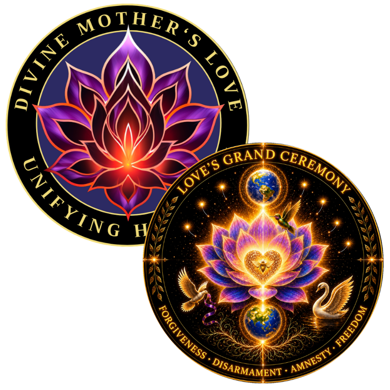 The seals of Divine Mother's Love and Love's Grand Ceremony