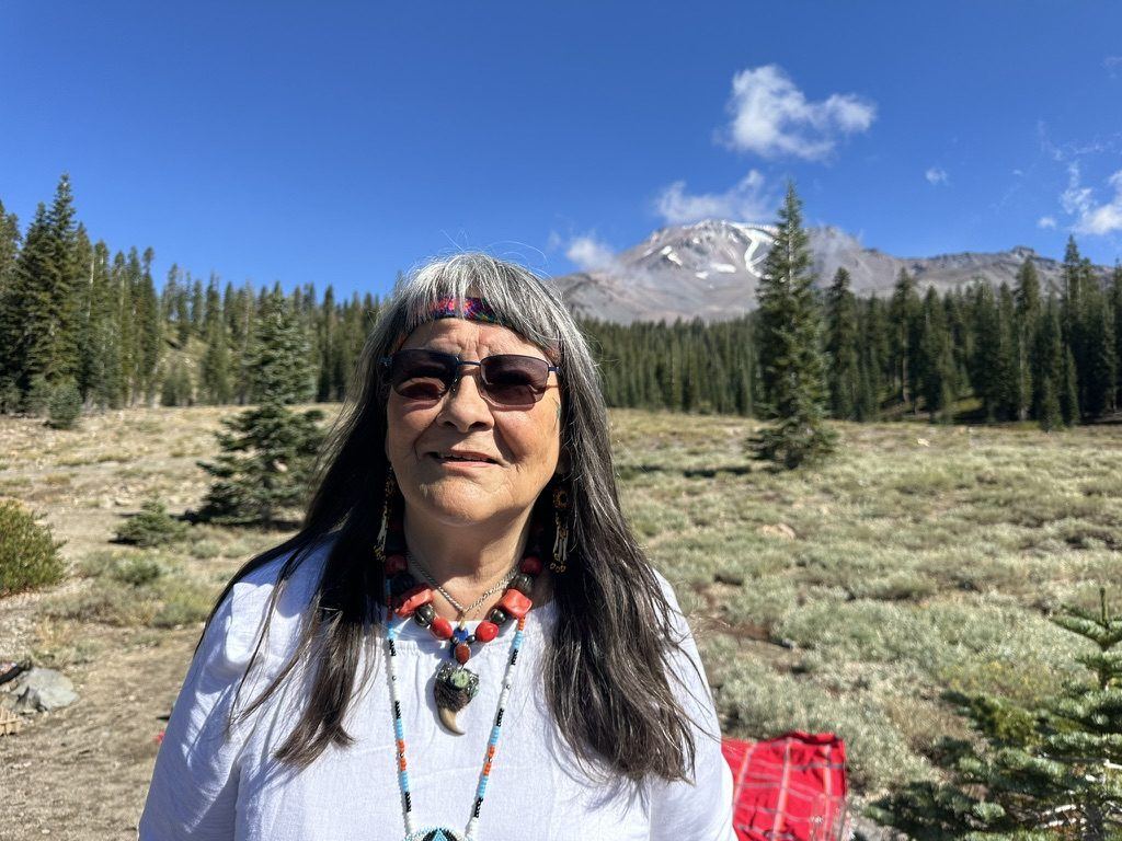Grandmother Ejna Fleury at Mt. Shasta