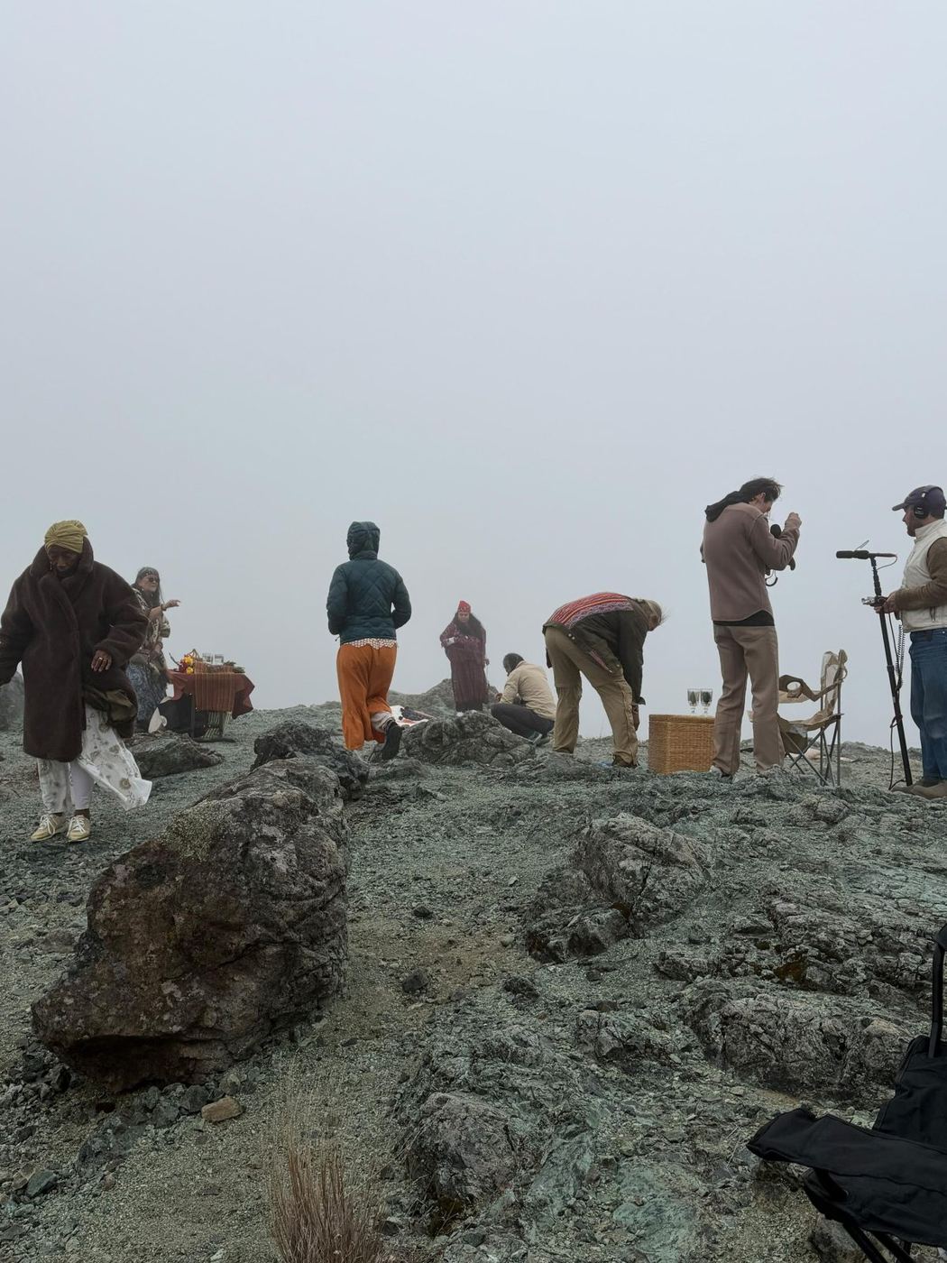 Ceremony setup on the rocks at Mt. Tamalpais